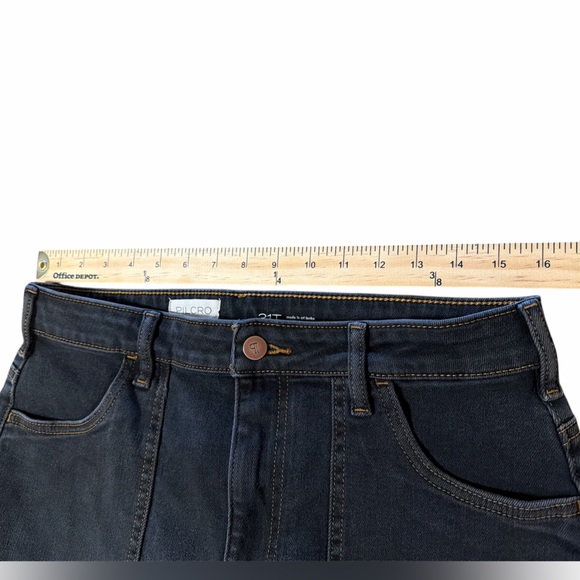 Pilcro Curvy Jeans Size 31 Tall Black Shadow Wash High Rise Wide Leg - Picture 12 of 12